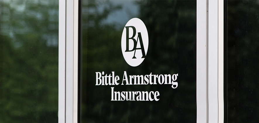 Bittle Armstrong Insurance front door logo in Northwest Arkansas